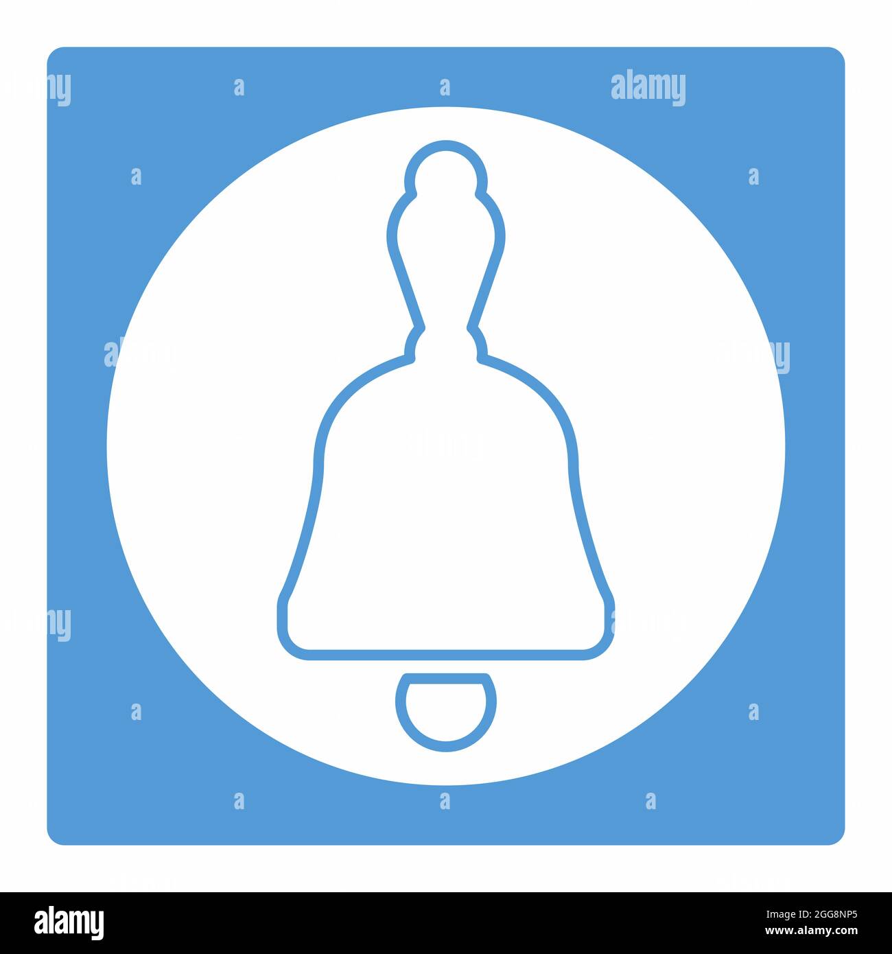 Icon Vector of Bell - White Moon Style - Simple illustration, Editable stroke, Design template vector, Good for prints, posters, advertisements, annou Stock Vector
