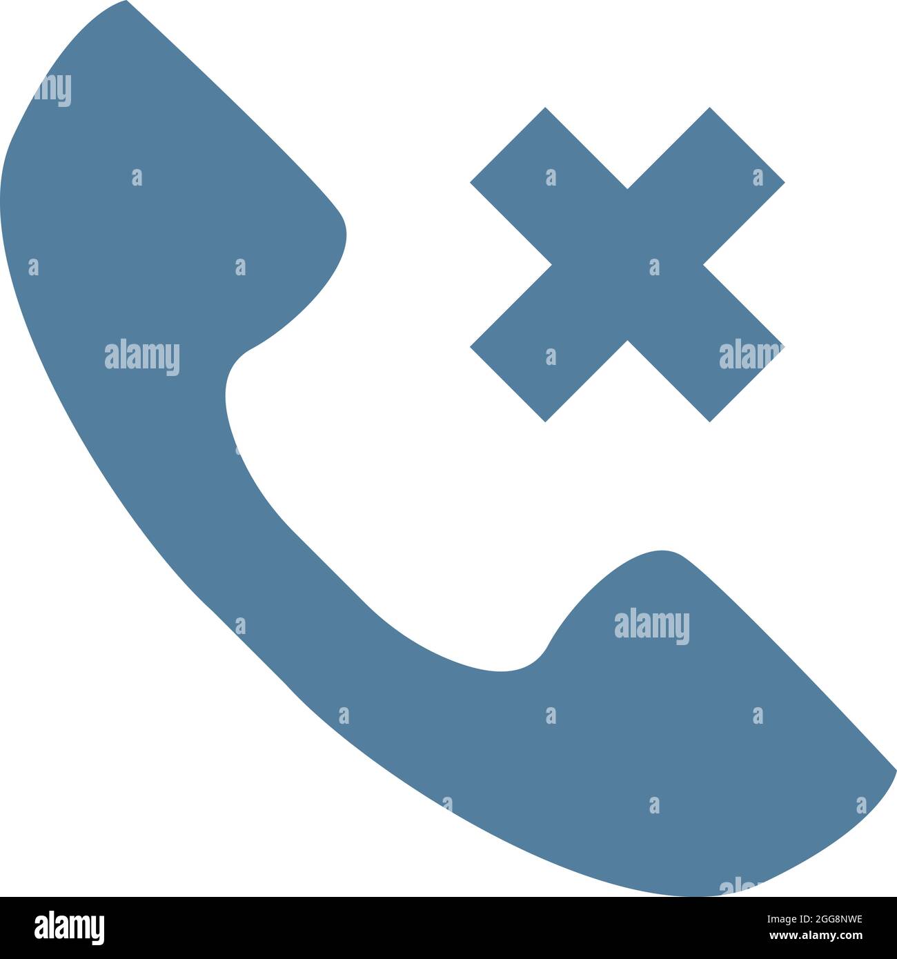 Delivery call declined, illustration, vector, on a white background. Stock Vector