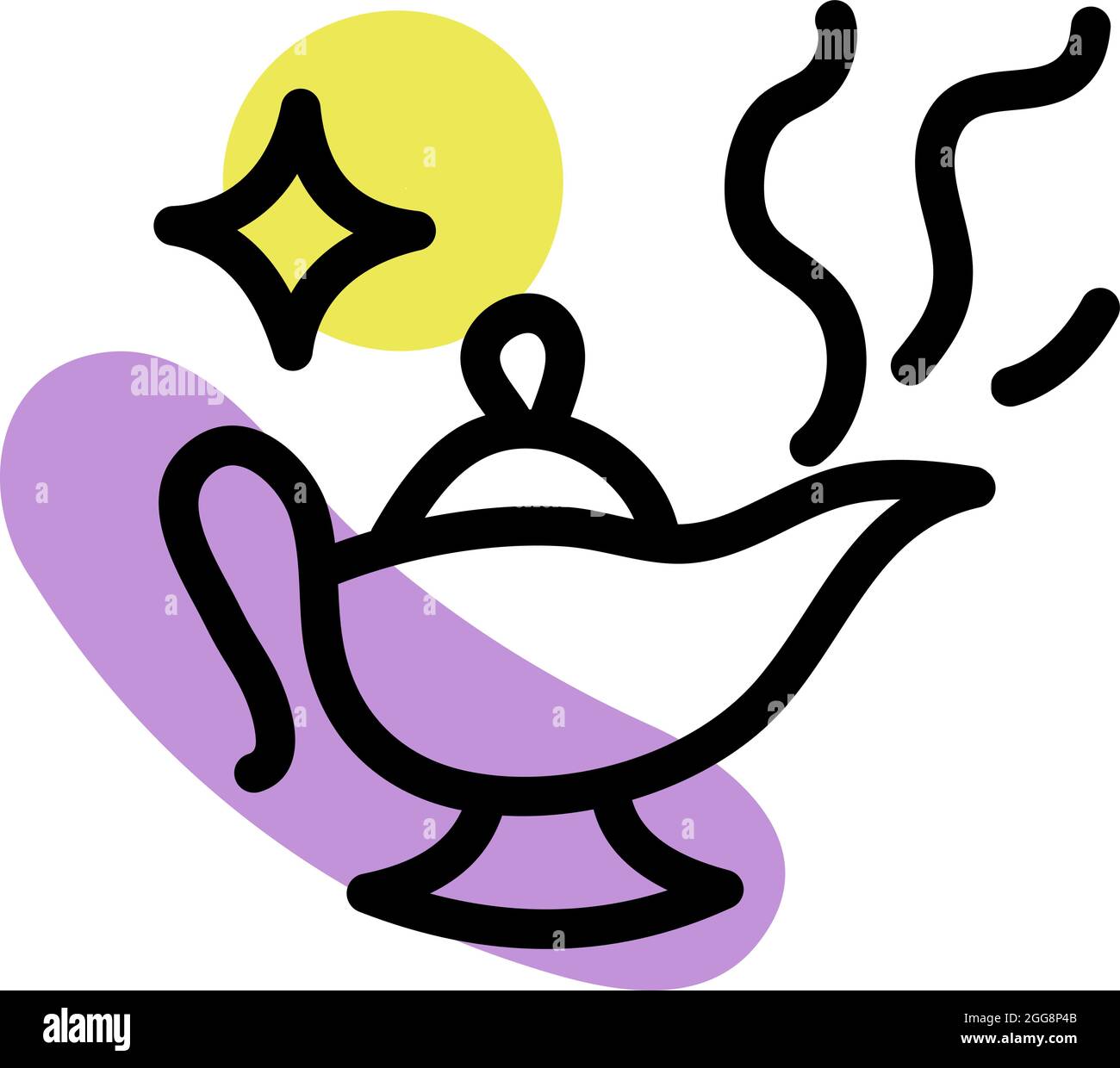 Fairy Tale Golden Magic Lamp Stock Illustration - Illustration of bright,  magic: 38111804, image size:1300x1240
