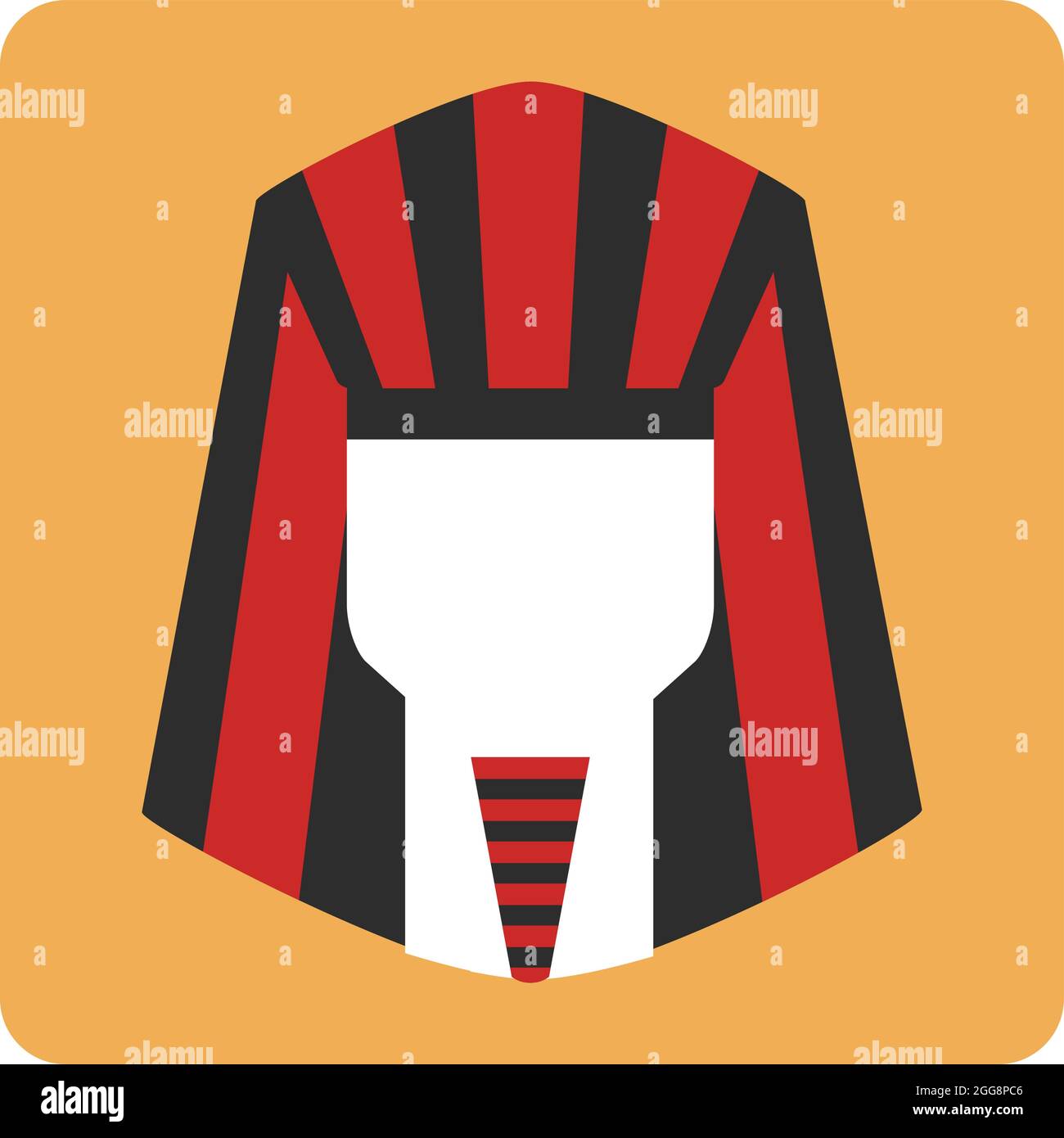 Egyptian pharaoh, illustration, vector, on a white background. Stock Vector