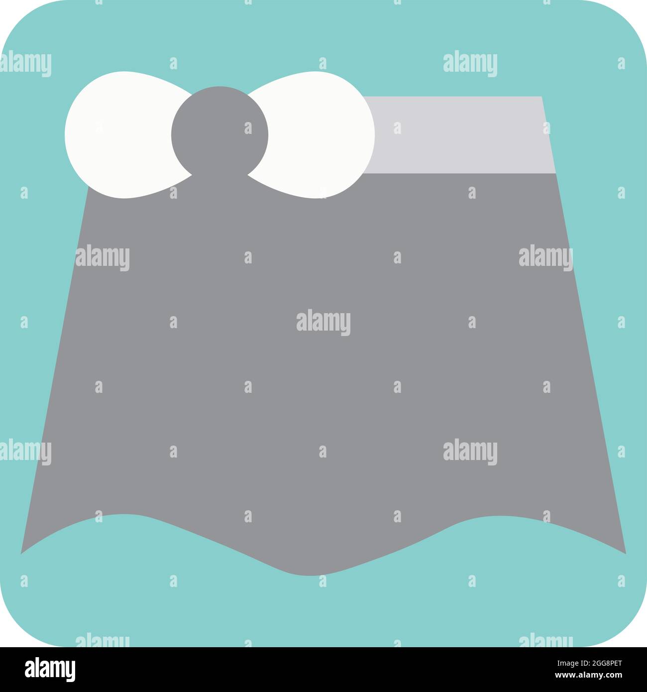 Grey skirt, illustration, vector, on a white background. Stock Vector