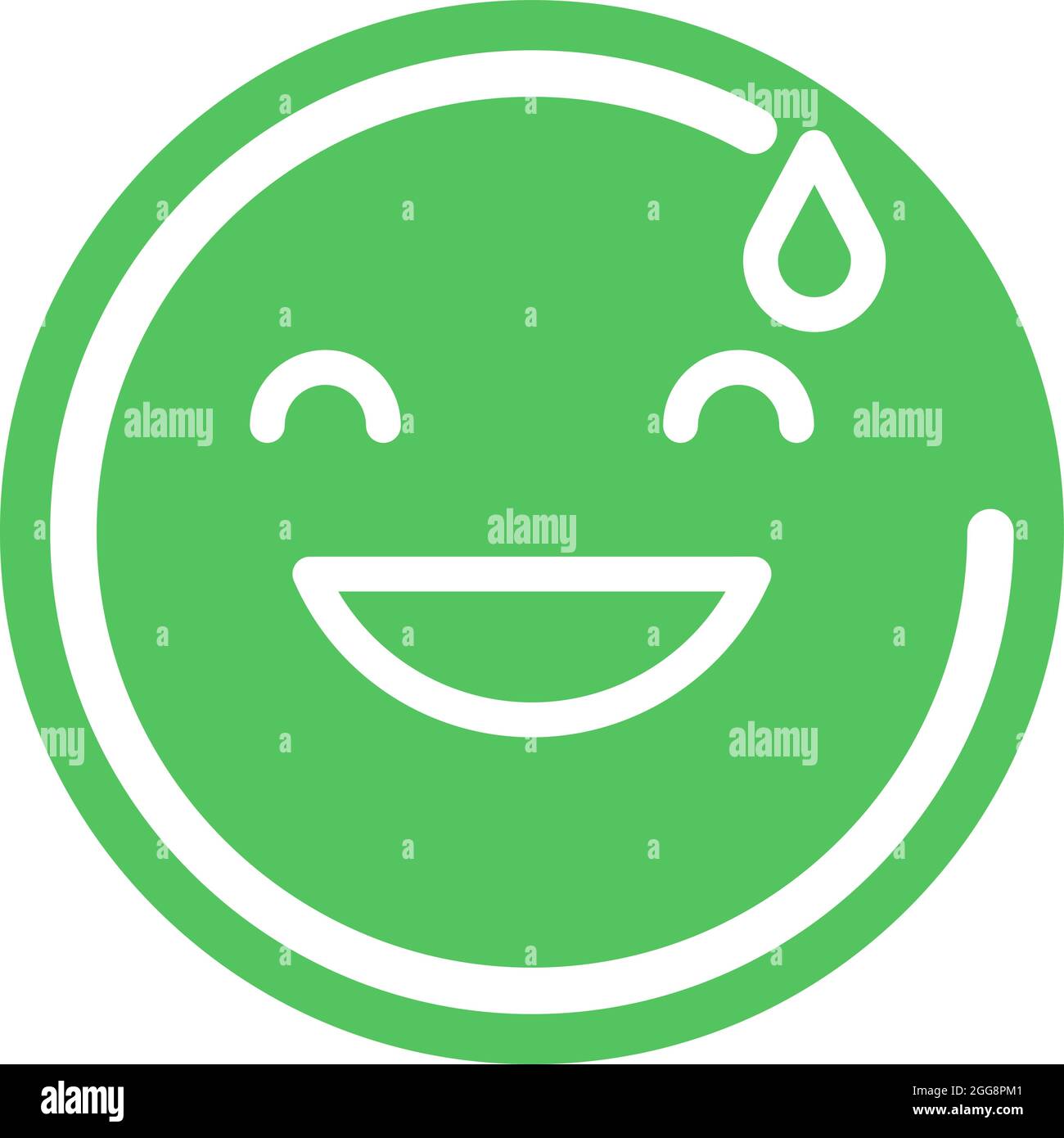 Guilty emoticon, illustration, vector, on a white background. Stock Vector