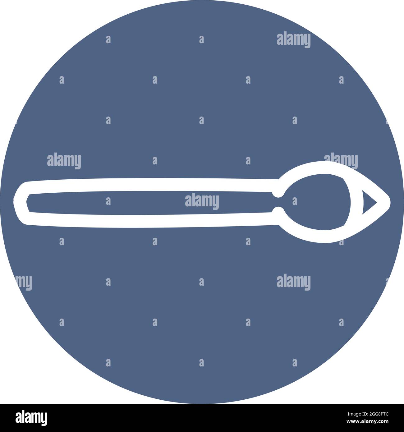 Big blue grenade, illustration, vector, on a white background. Stock Vector
