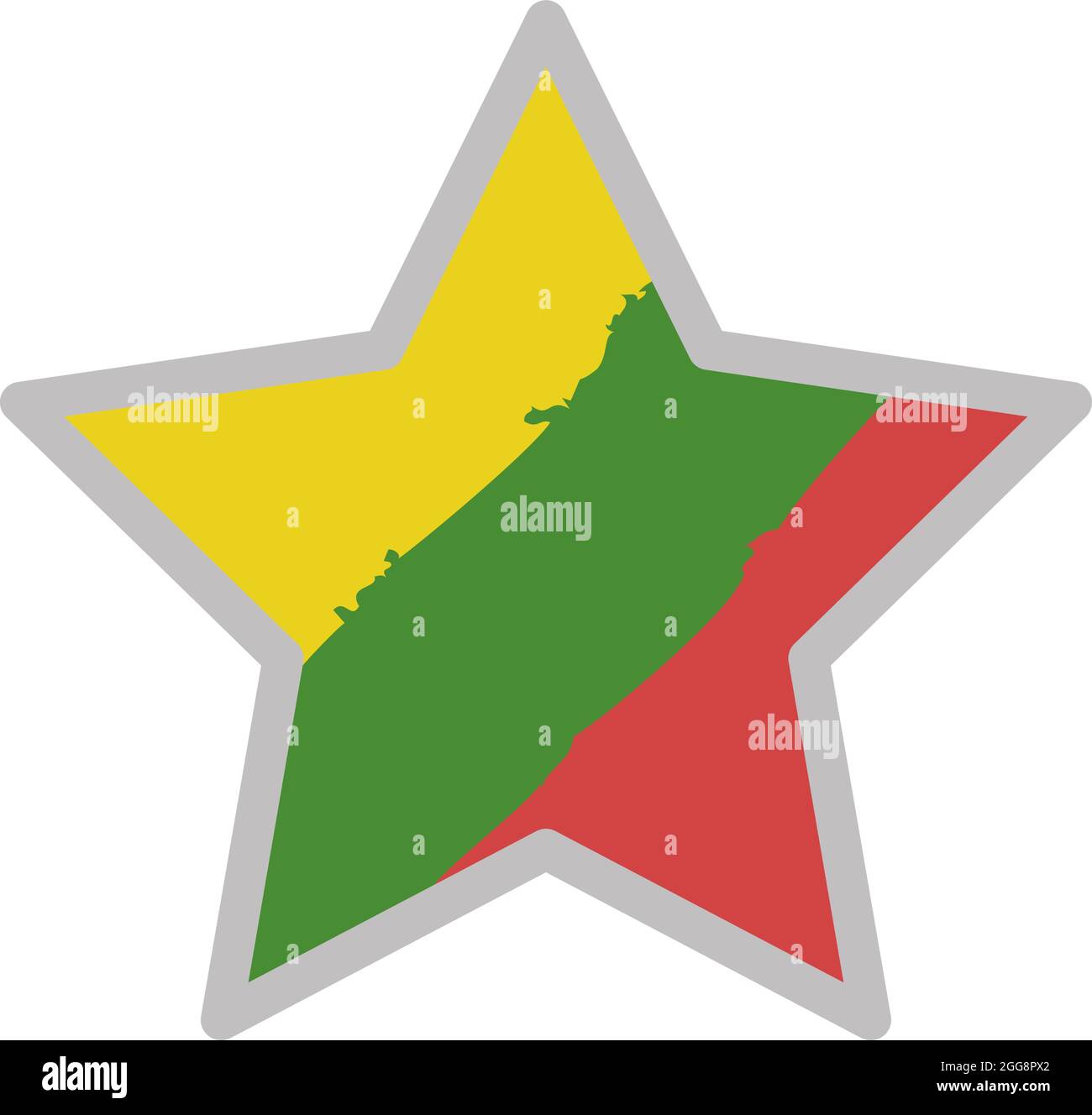Lithuania flag, illustration, vector, on a white background. Stock Vector