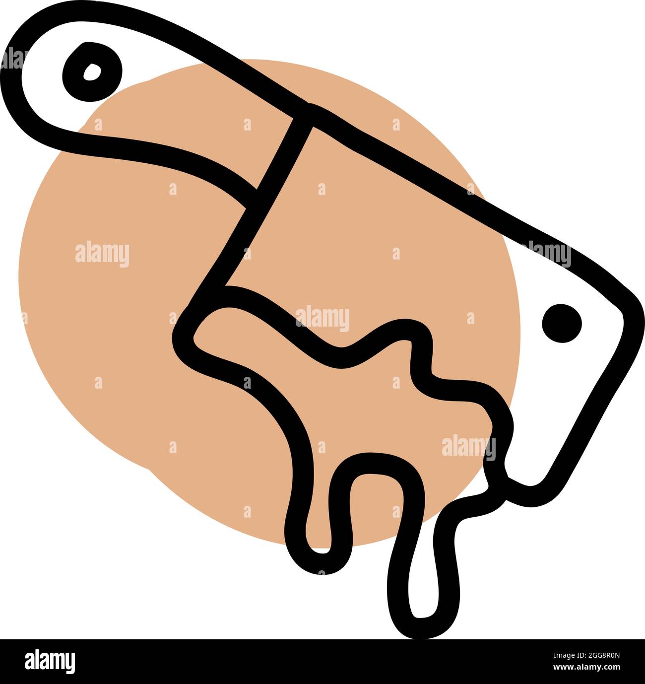 Halloween ax, illustration, vector, on a white background. Stock Vector