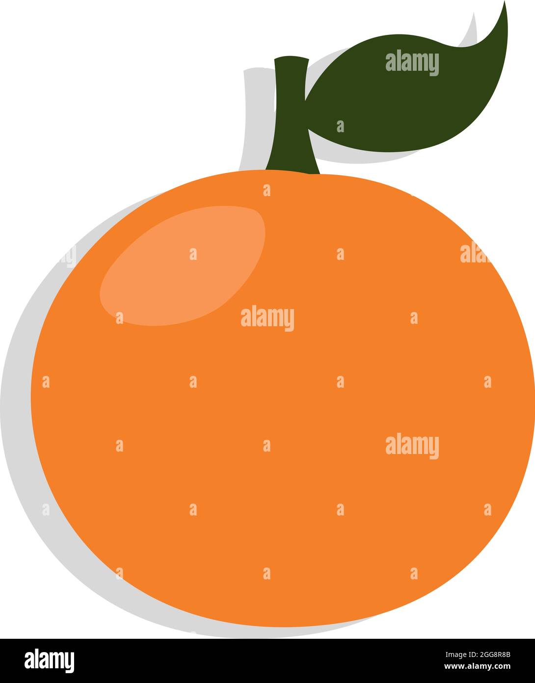 Orange the fruit, illustration, vector, on a white background Stock