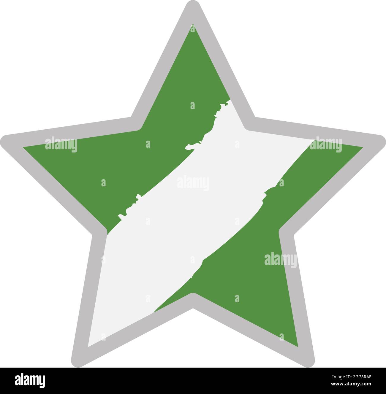 Nigeria flag, illustration, vector, on a white background. Stock Vector
