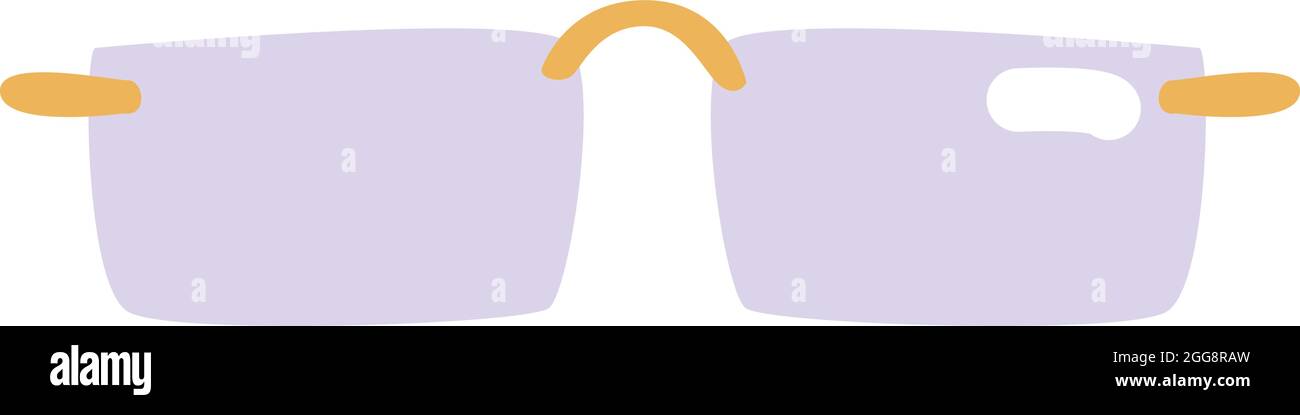 Simple optical glasses, illustration, vector, on a white background. Stock Vector