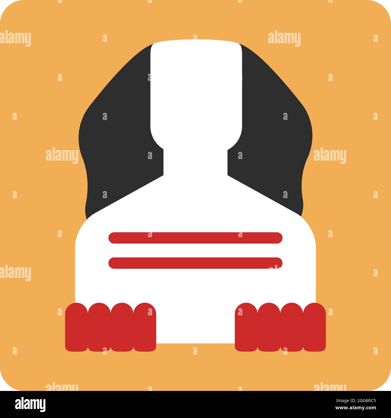 Egyptian sphinx, illustration, vector, on a white background. Stock Vector
