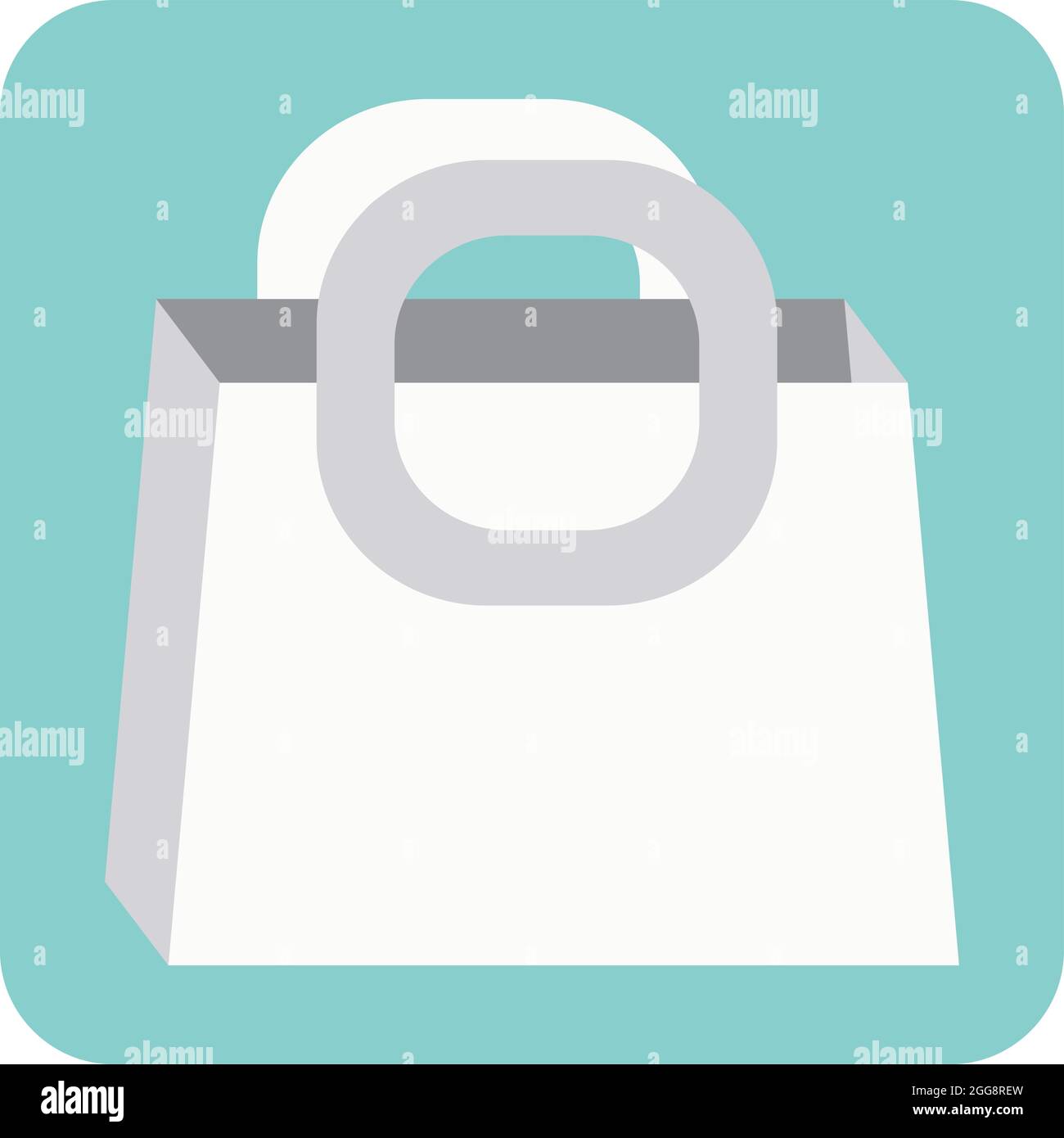 Shopping bag, illustration, vector, on a white background. Stock Vector