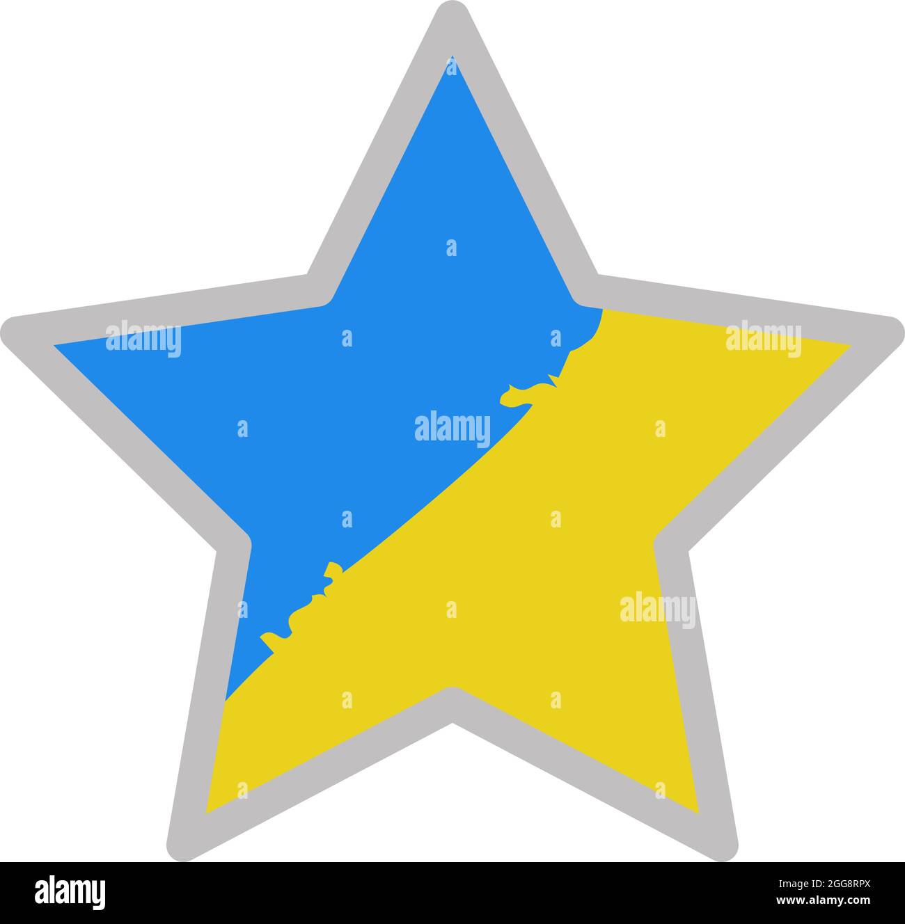 Ukraine flag, illustration, vector, on a white background. Stock Vector