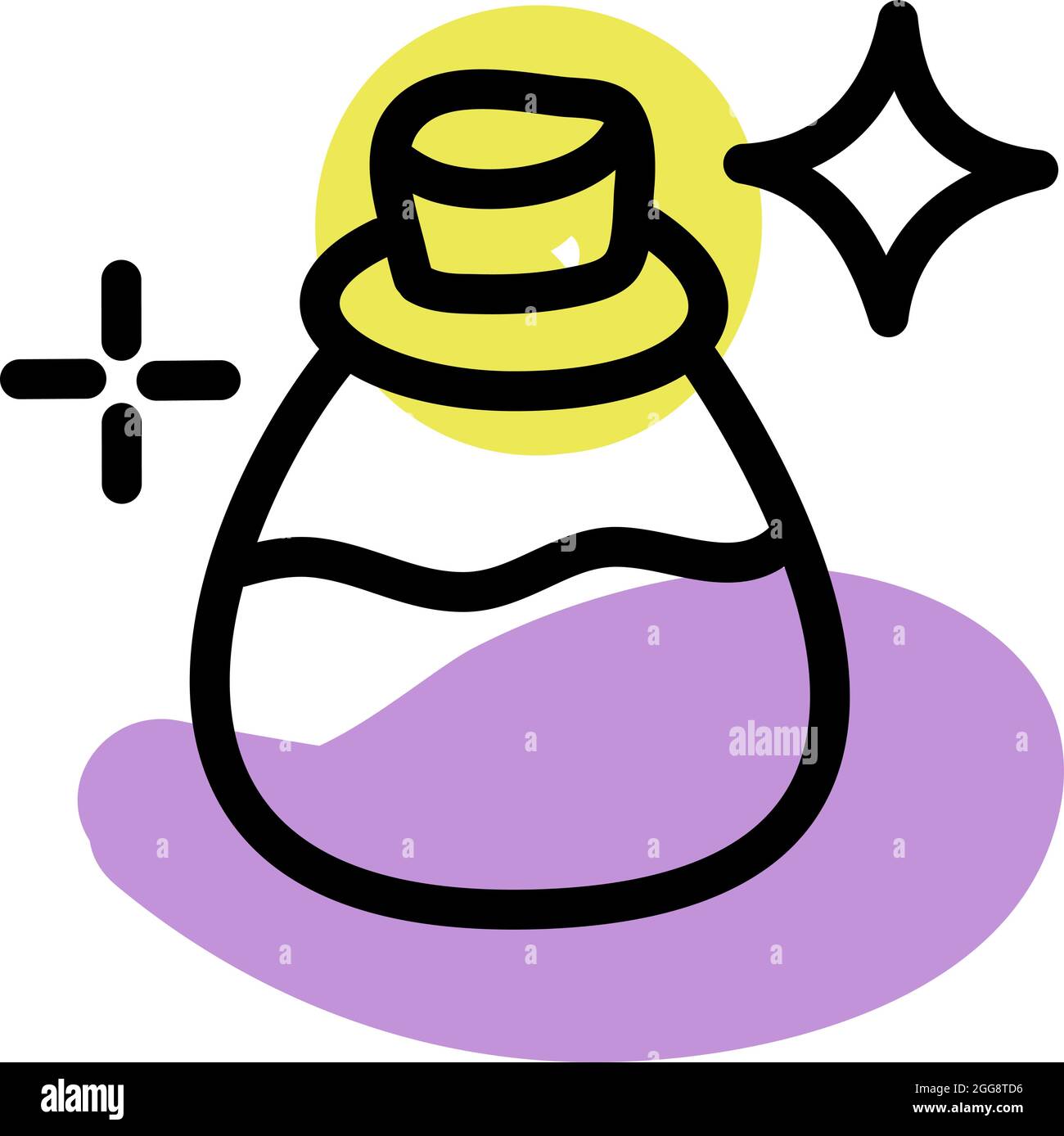 Magic liquid, illustration, vector, on a white background Stock Vector