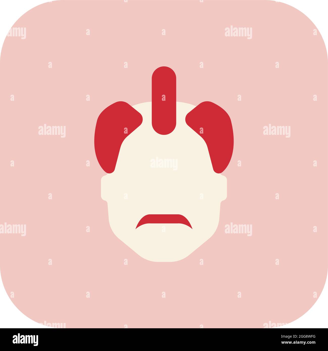 Japan samurai, illustration, vector, on a white background. Stock Vector