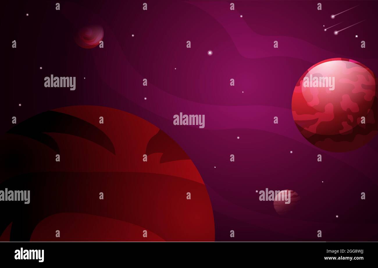 Illustration of red planet Stock Vector Images - Alamy
