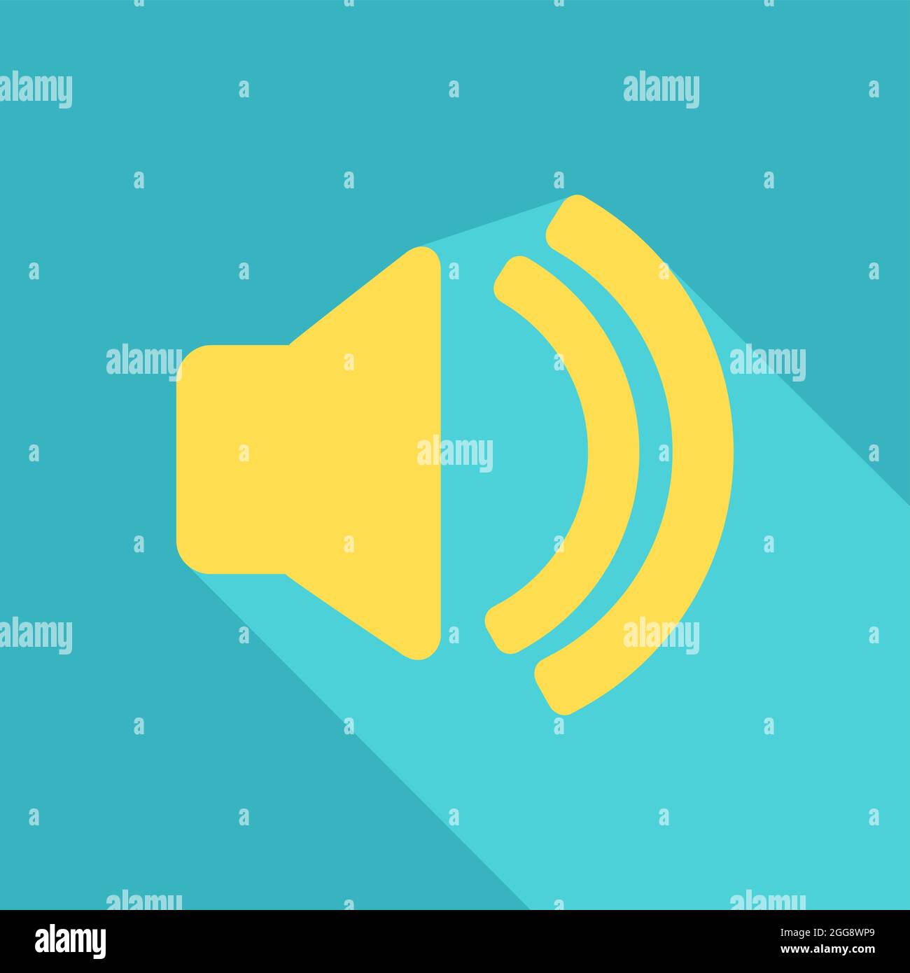 Volume up, illustration, vector, on a white background Stock Vector
