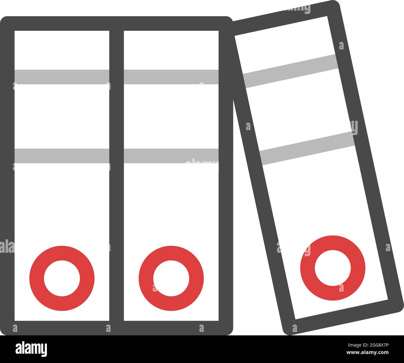 Office folders, illustration, vector, on a white background. Stock Vector