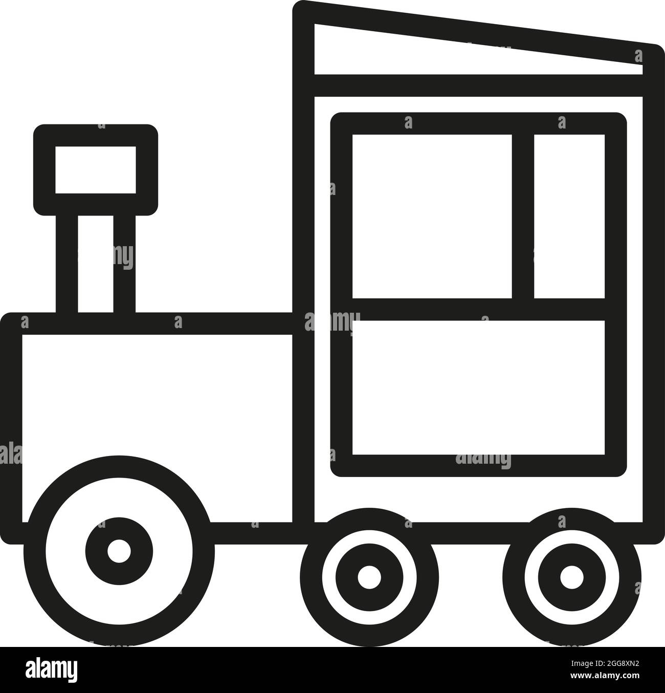 Park train, illustration, vector, on a white background. Stock Vector