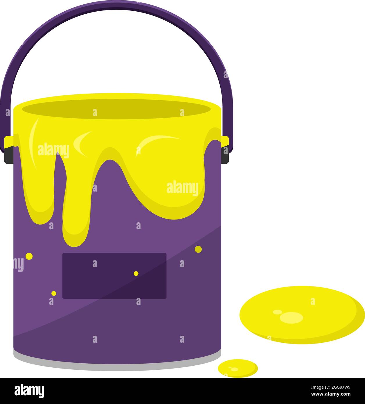 Painting bucket, illustration, vector on white background Stock Vector