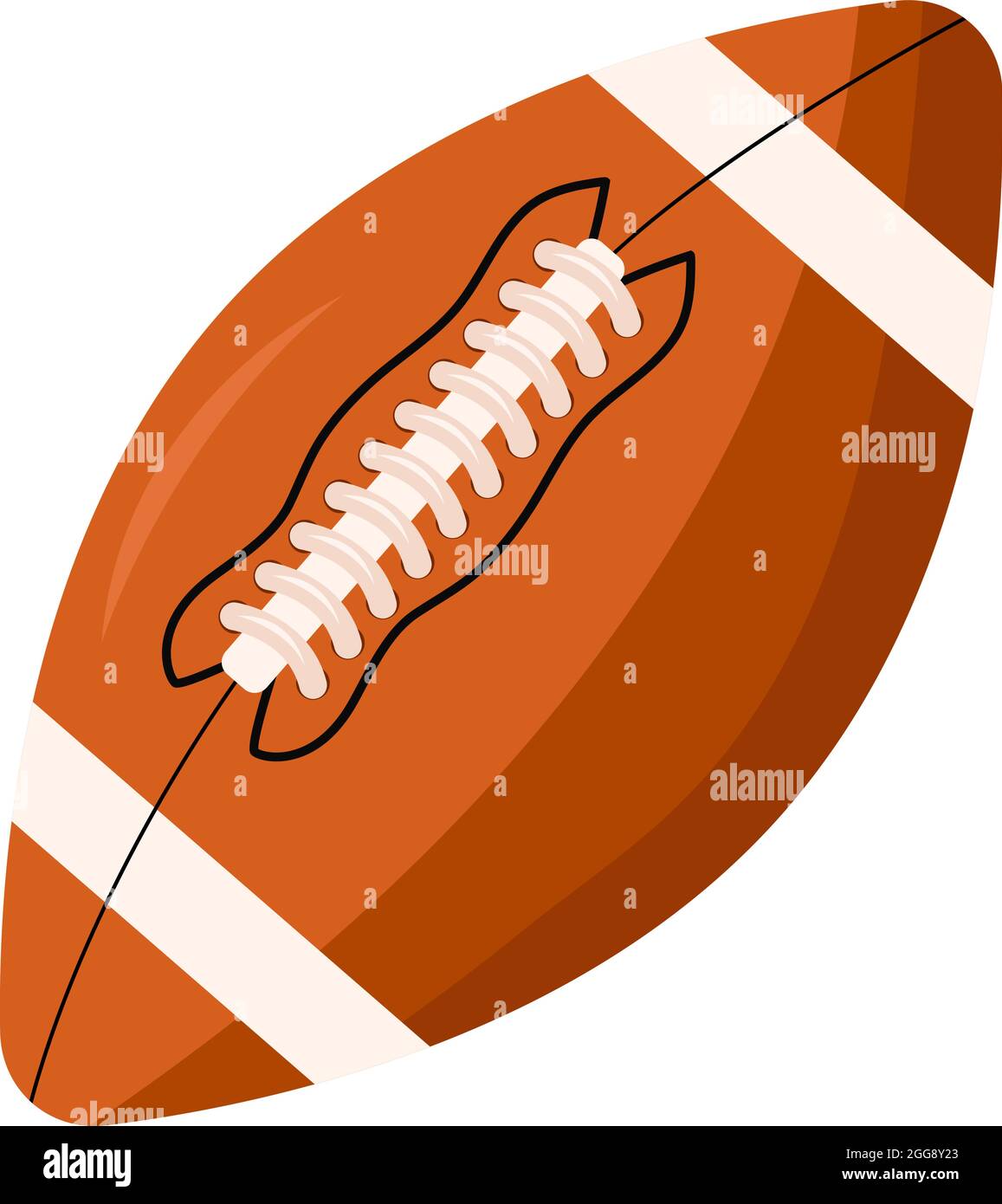 Rugby ball, illustration, vector on white background Stock Vector Image ...