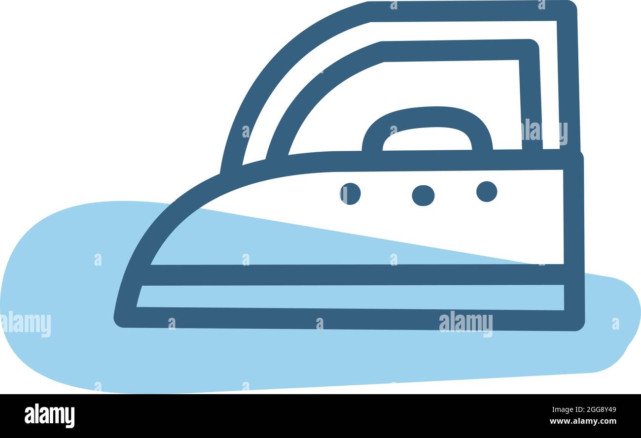 Clothing iron, illustration, vector, on a white background Stock Vector