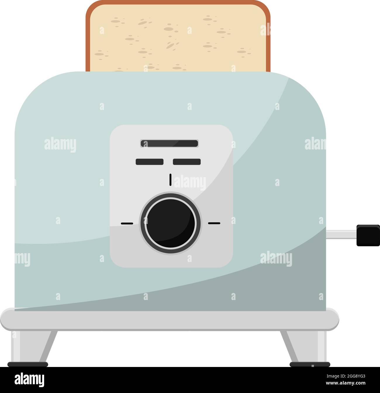 Electric toaster, illustration, vector on white background. Stock Vector