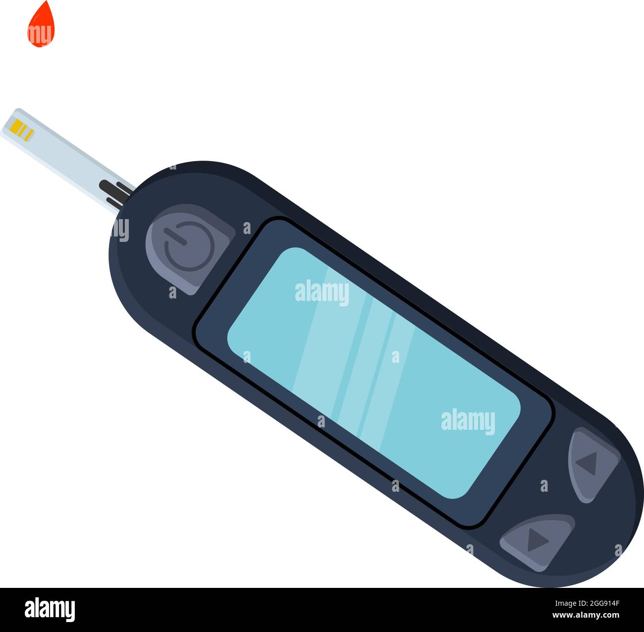 Small blood meter, illustration, vector on white background. Stock Vector