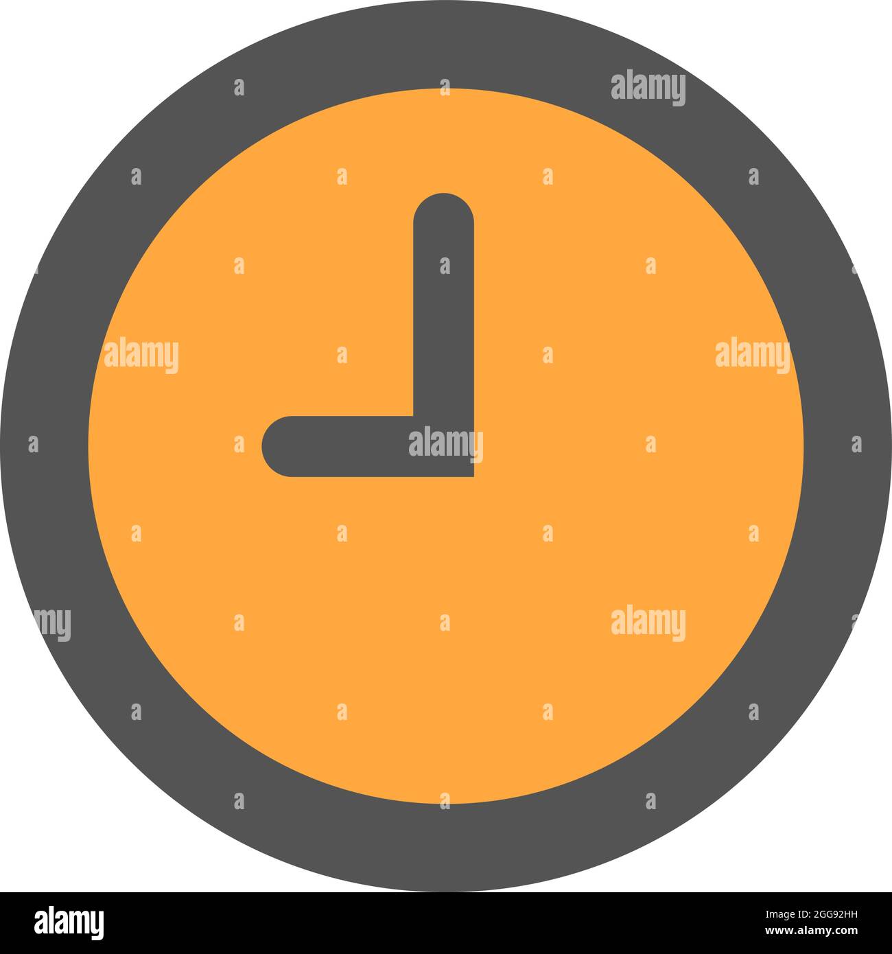 Office clock, illustration, vector, on a white background. Stock Vector