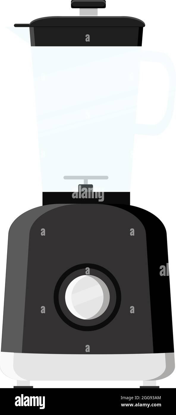 Black electric blender, illustration, vector on white background. Stock Vector