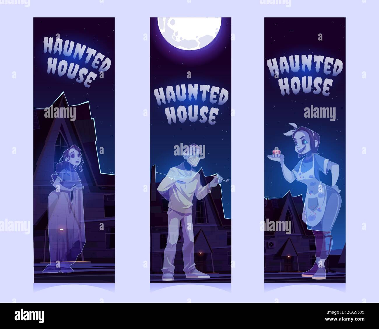 Vampire inviting to his house flat color vector illustration. Haunted  mansion. Halloween night. Full moon. Fully editable 2D simple cartoon  character with spooky building on background 11142876 Vector Art at Vecteezy