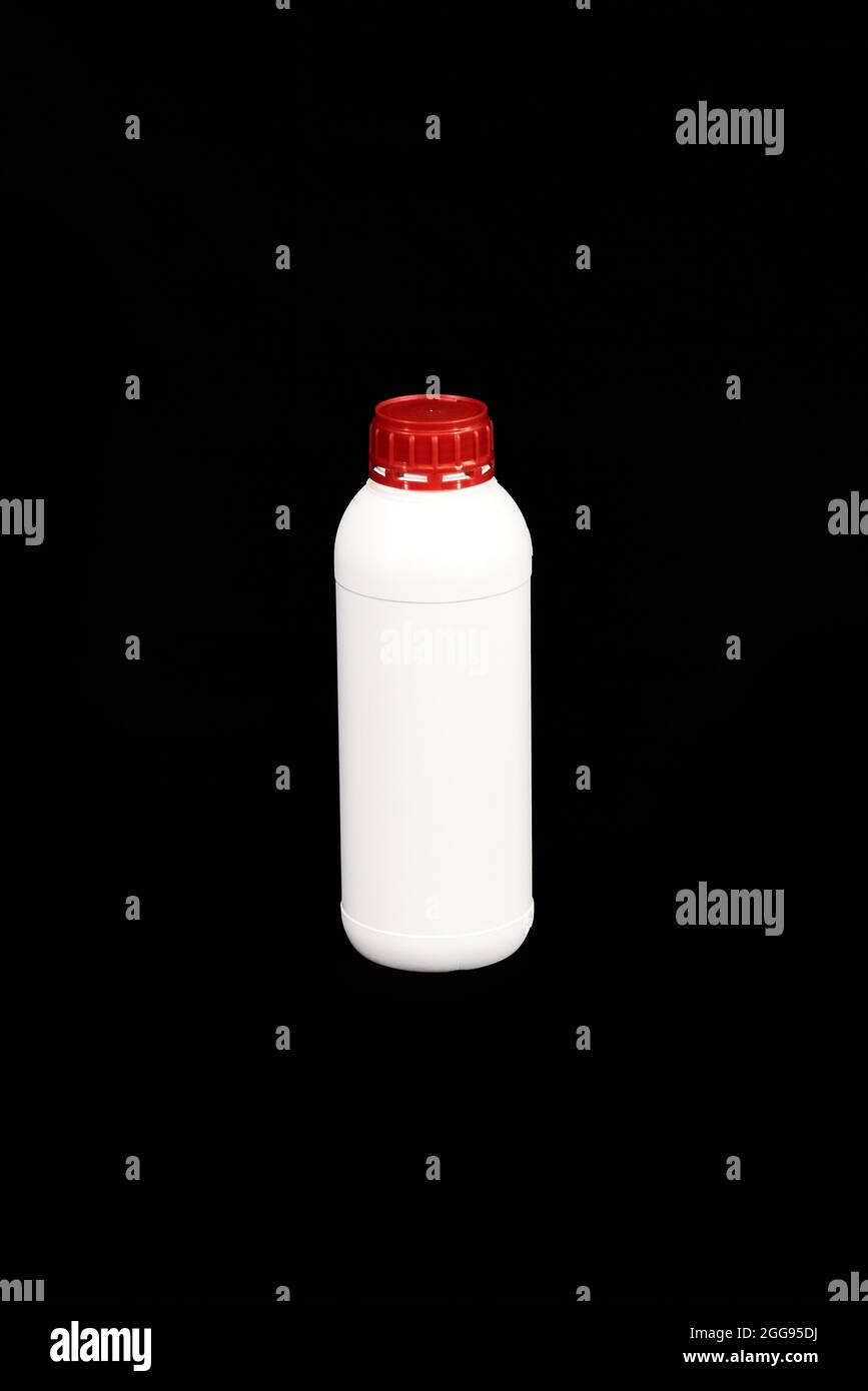 Flat Vector Illustration Of Milk In Plastic Gallon Jug With Red