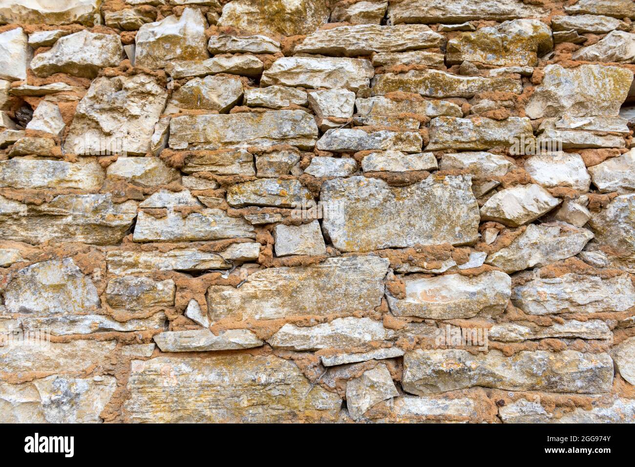 Old stonewall for background or texture Stock Photo