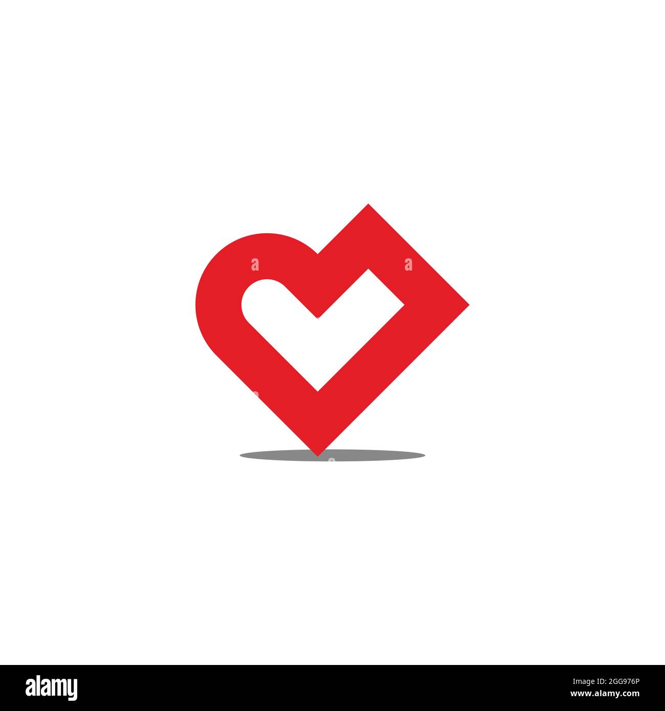 letter d cute love kid education logo vector Stock Vector