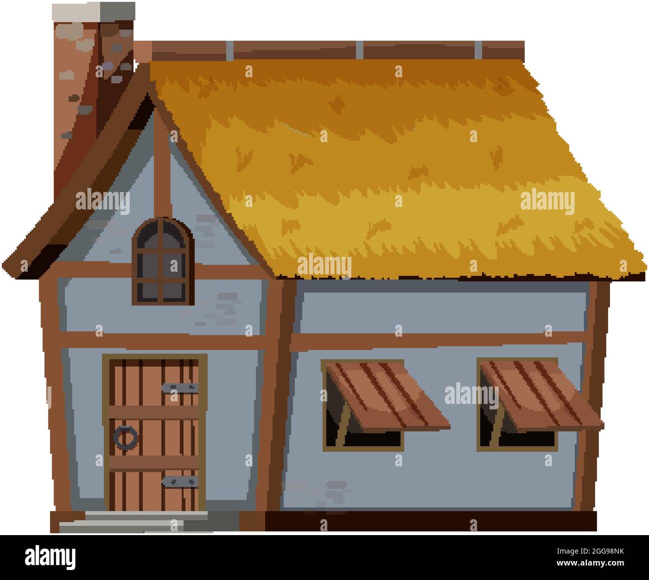 Isolated house on white background illustration Stock Vector Image ...