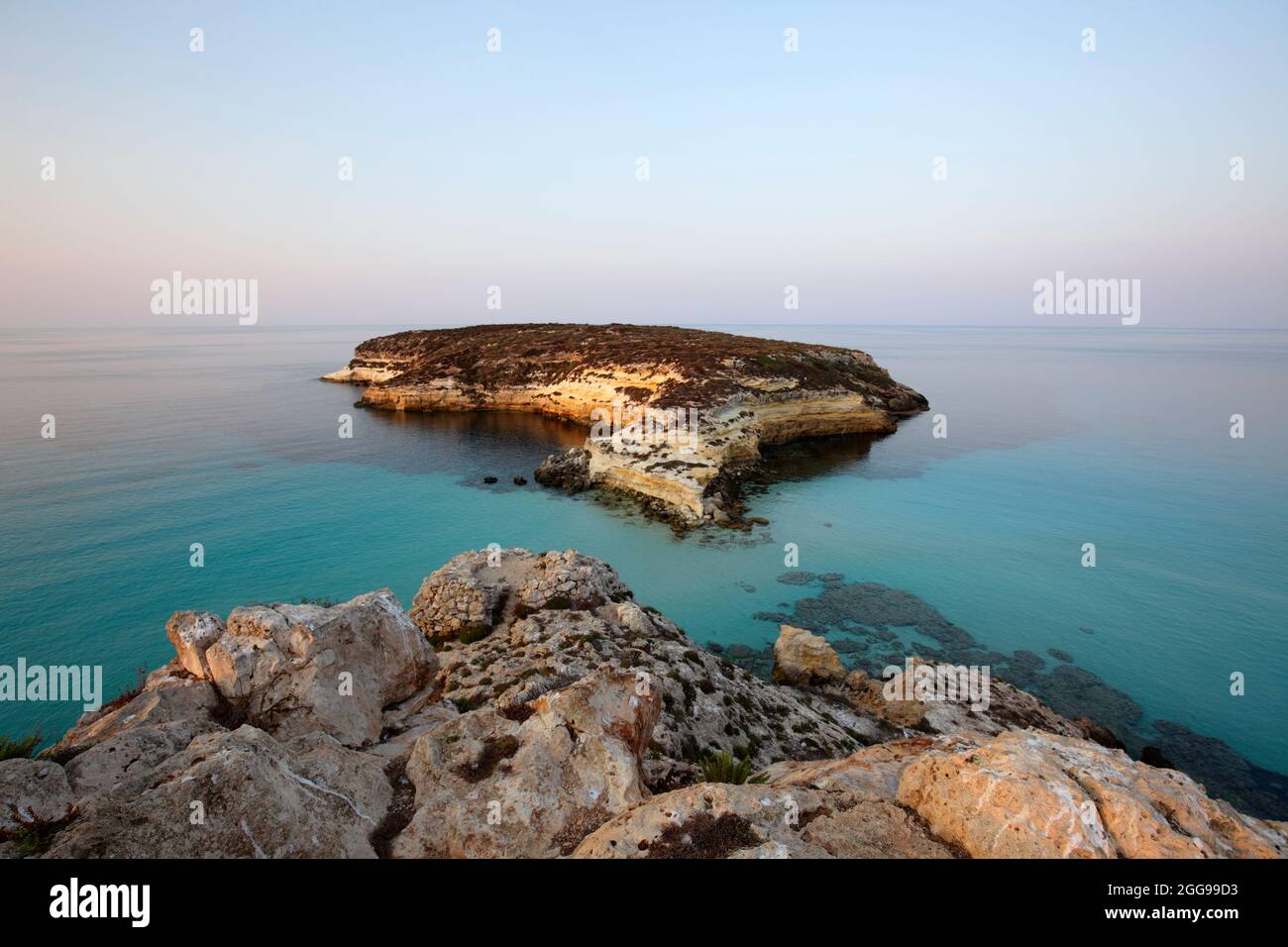 Island of Rabbits in Lampedusa, Sicily, Italy Stock Photo