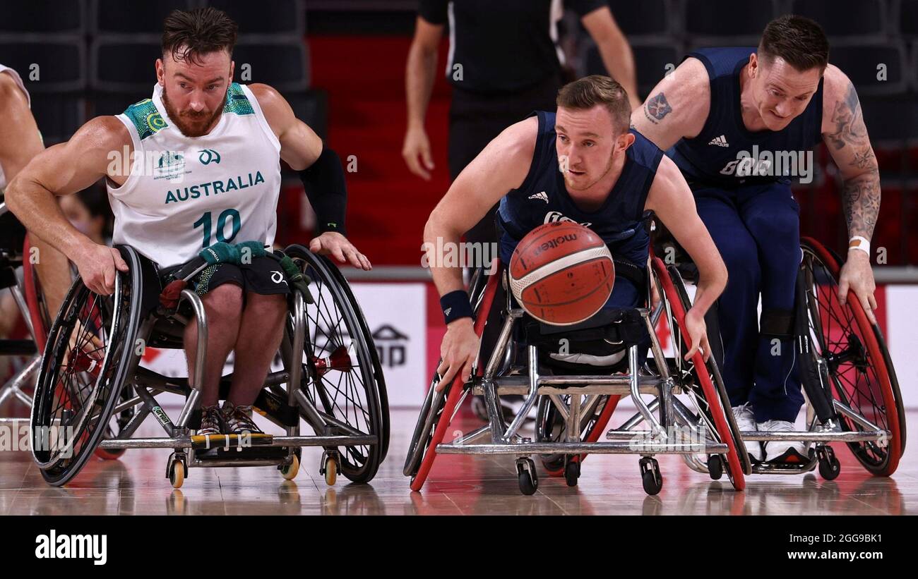 Tokyo 2020 Paralympic Games - Wheelchair Basketball - Men's Preliminary  Round Group B - Australia v Britain - Ariake Arena, Tokyo, Japan - August  30, 2021. Gregg Warburton of Britain in action