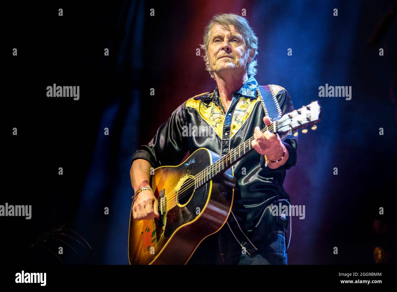 Jim Cuddy lead singer of the Canadian country rock band BLUE RODEO performing at a "Sold Out Show" at the Budweiser Stage in Toronto, Canada. (Photo by Angel Marchini / SOPA Images/Sipa USA) Stock Photo