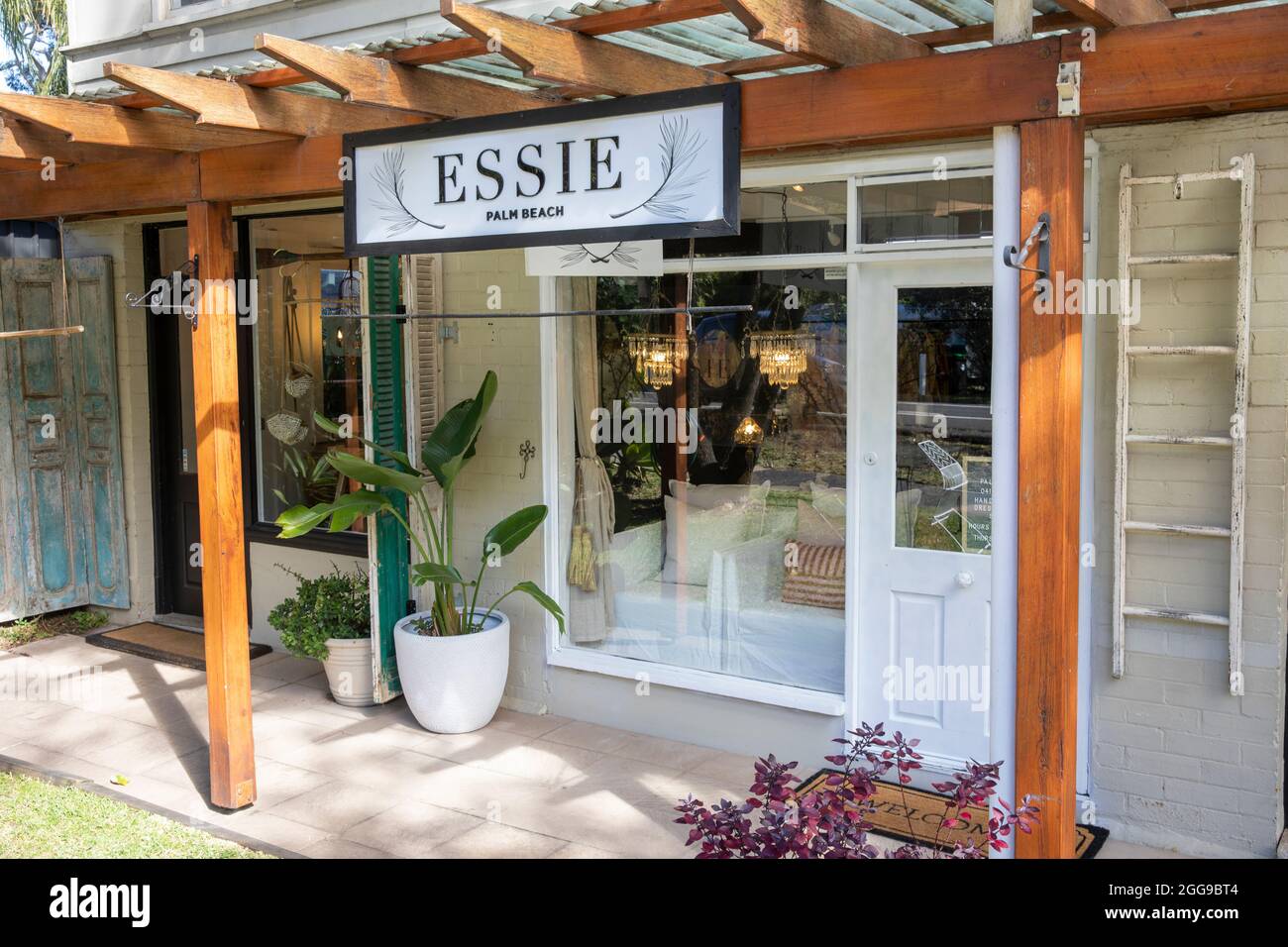 Palm Beach Sydney luxury retail store shop Essie, selling luxury goods and clothing,Sydney,Australia Stock Photo