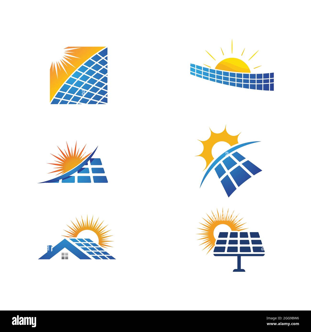 Solar Energy vector icon illustration template Stock Photo - Alamy