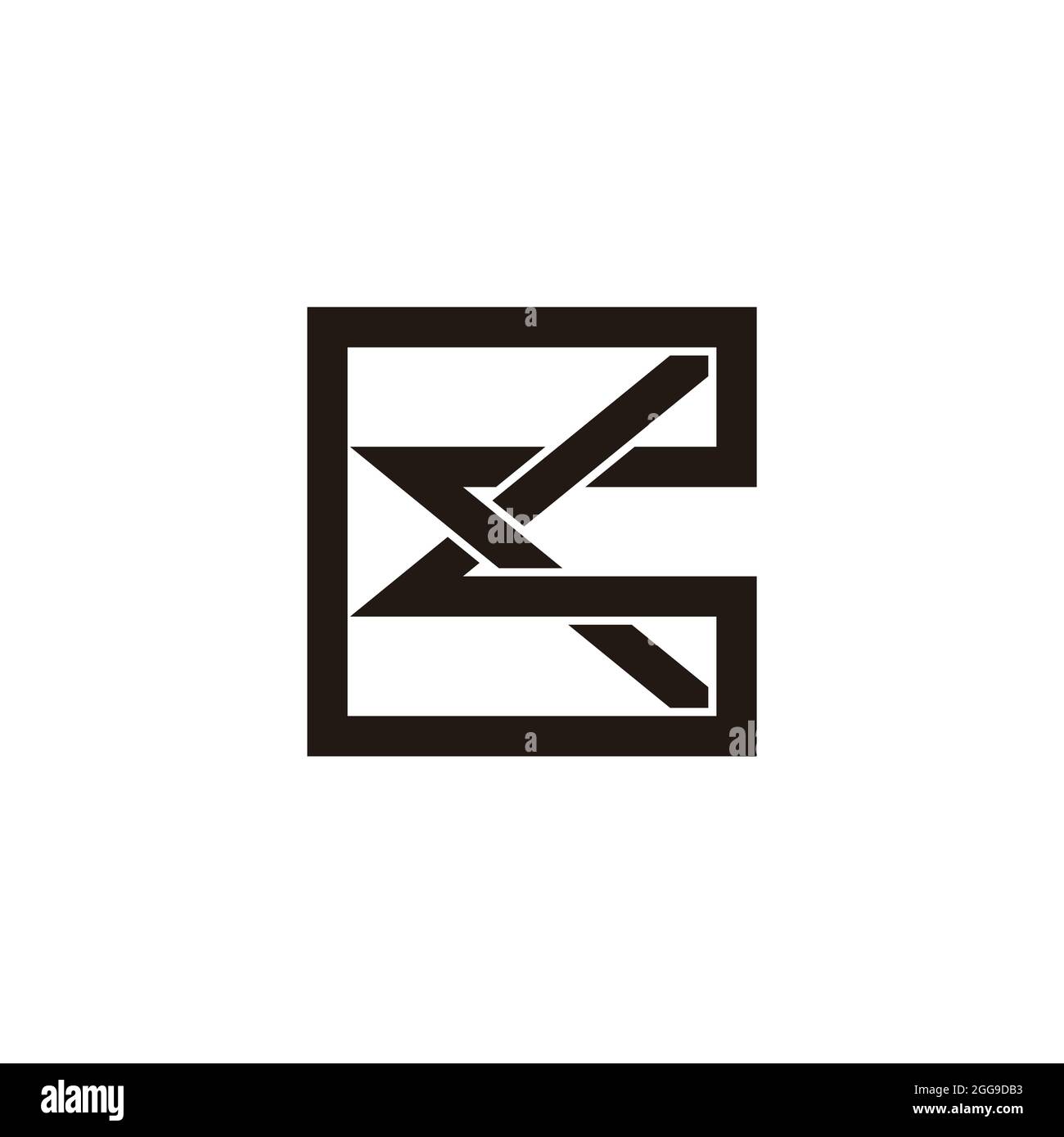 letter ck simple geometric overlap line logo vector Stock Vector Image ...