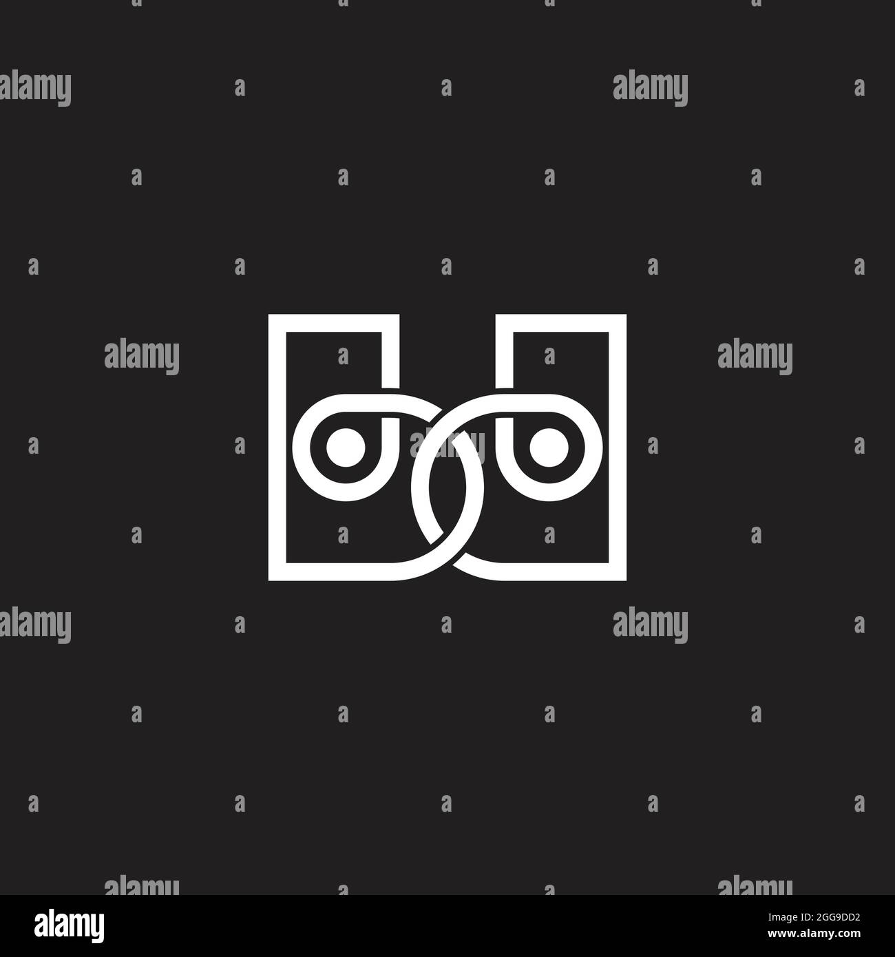 letter bd linked overlap line geometric logo vector Stock Vector