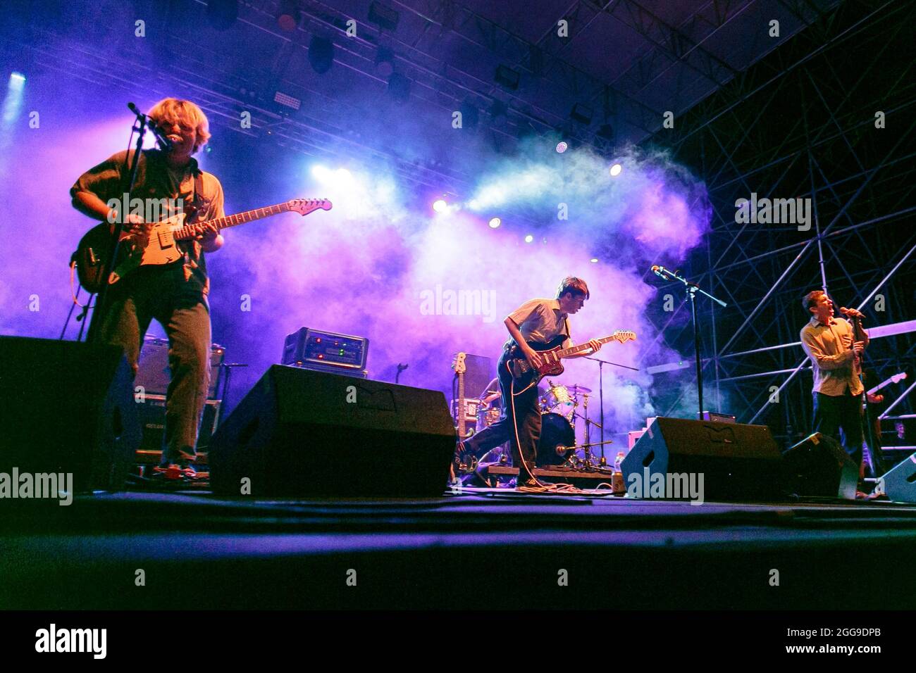 English punk band shame, perfrom live during the Todays festival in Turin, Italy Stock Photo