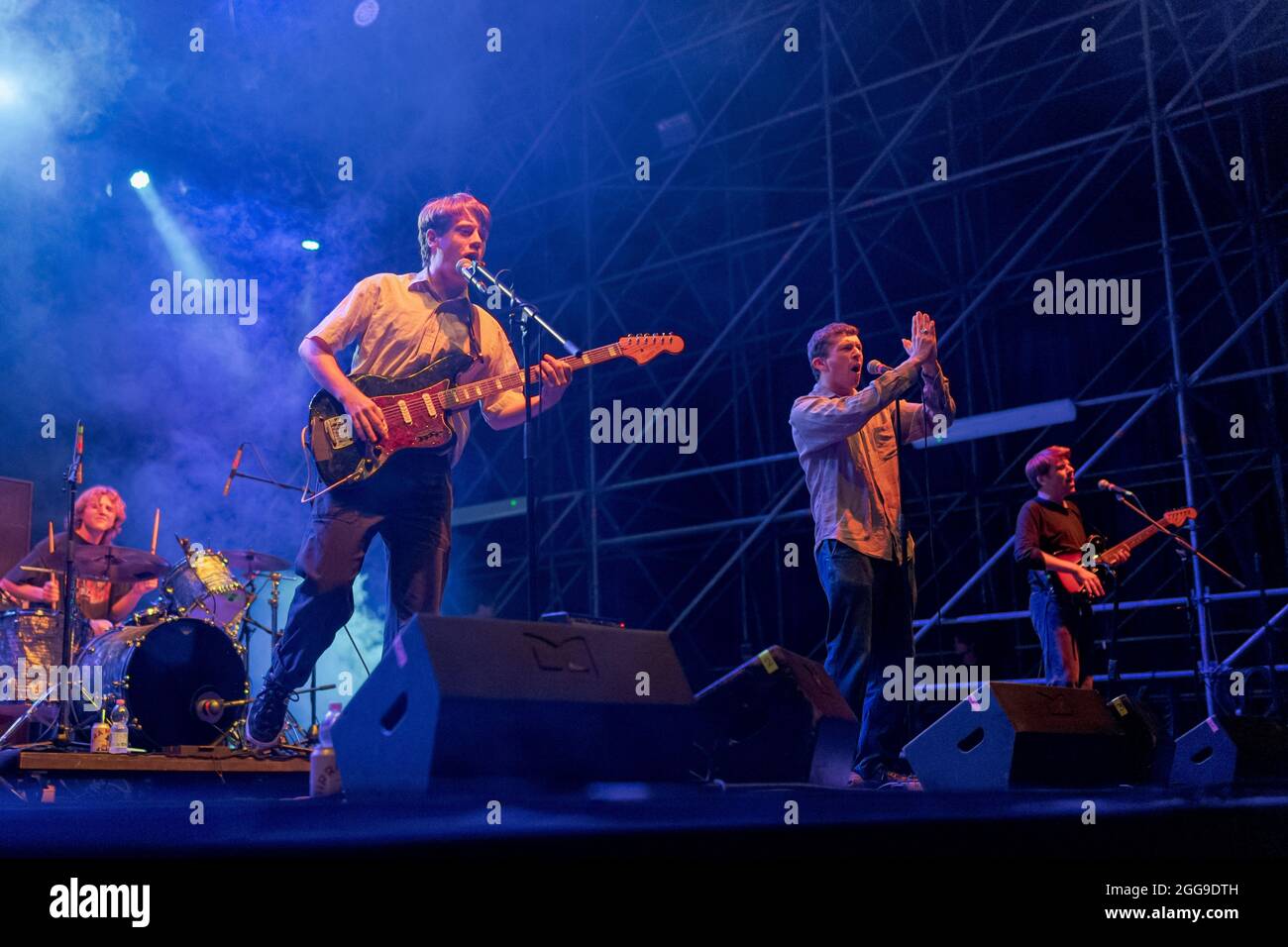 English punk band shame, perfrom live during the Todays festival in