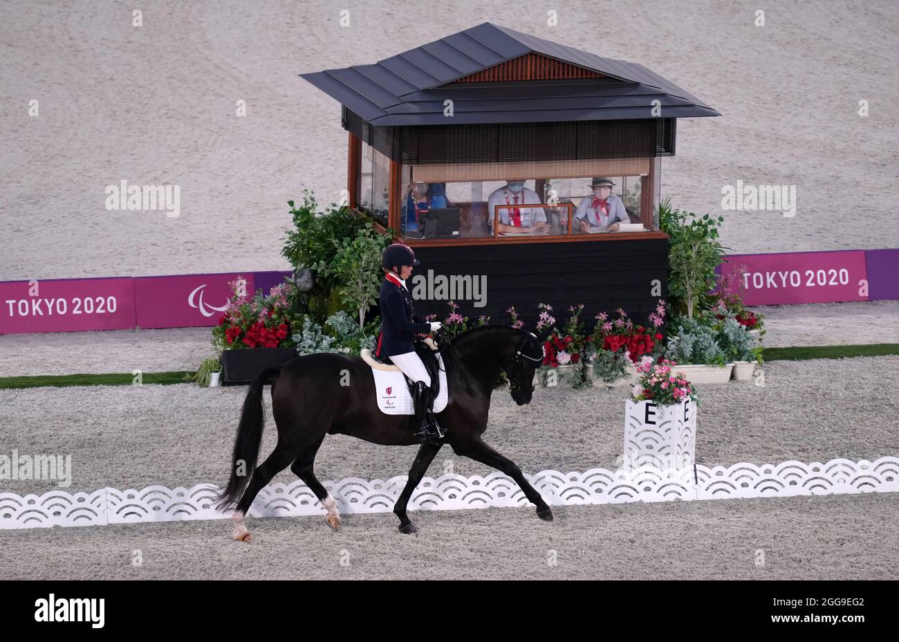 Great Britain's Sophie Wells riding Don Cara .M competes in the