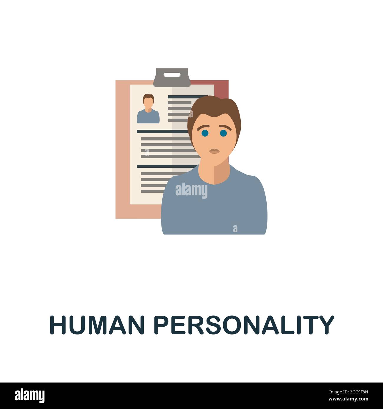 Human Personality flat icon. Colored sign from personality collection ...