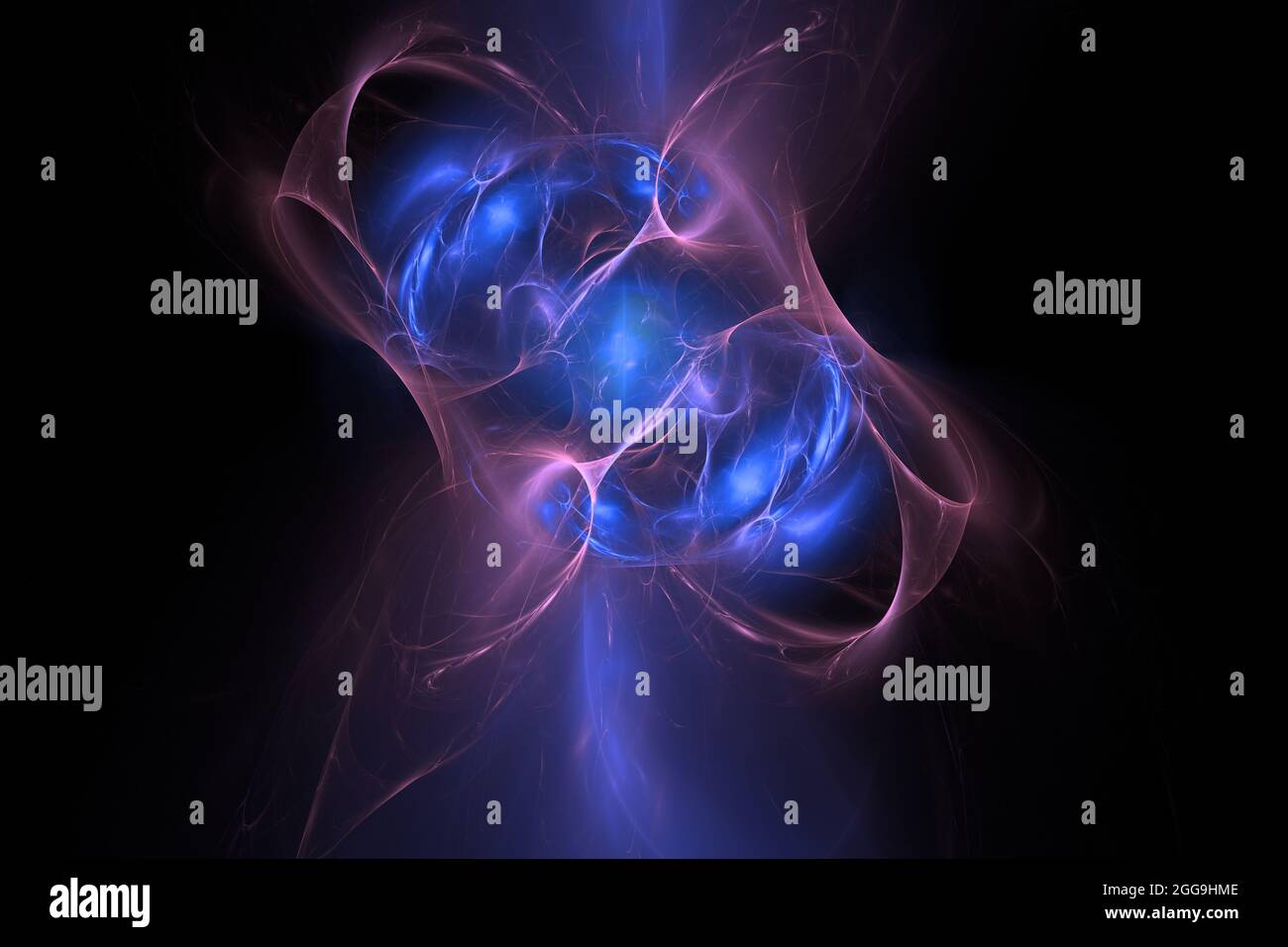 Illustration of a vertical blue line with oval-shaped object foreground ...