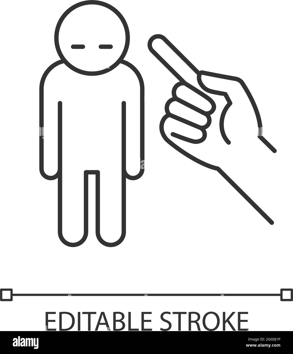 Punishment gesture linear icon Stock Vector Image & Art - Alamy