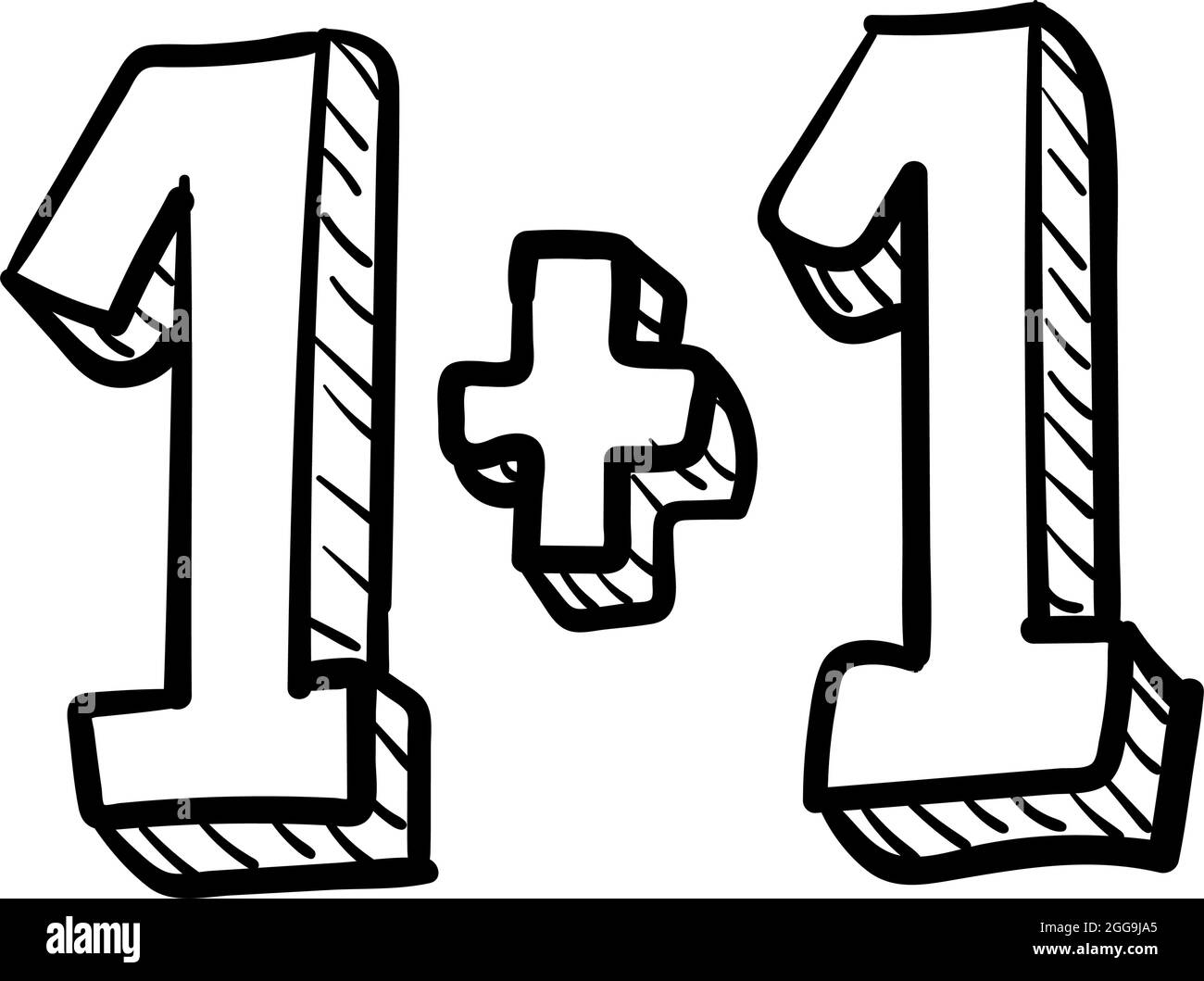 hand drawn mathematics with numbers icon in doodle style isolated Stock ...