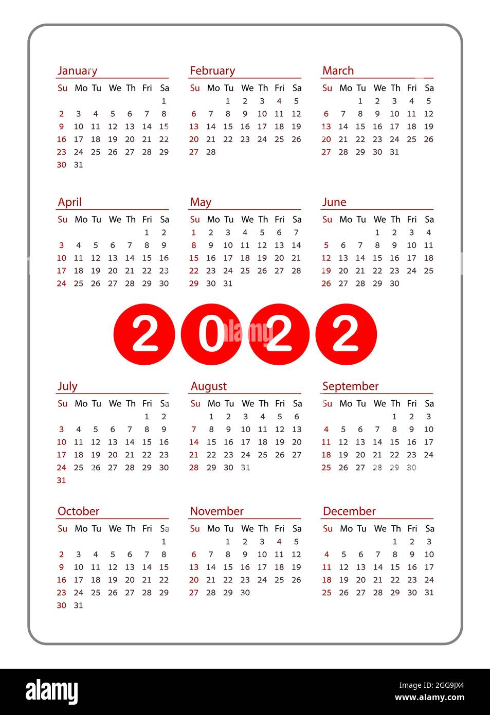 red vertical pocket calendar on 2022 year template calendar for business on white stock vector image art alamy
