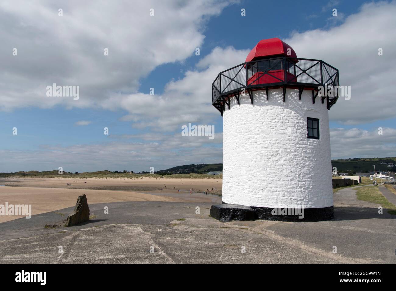 Lighthouse at Burry Port, Wales Stock Photo Alamy