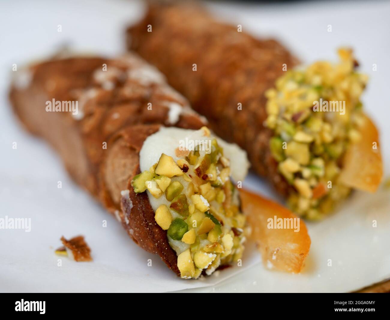 Il cannolo siciliano Stock Photo